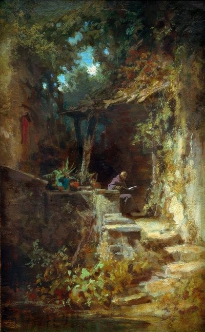 Lezende kluizenaar door Carl Spitzweg